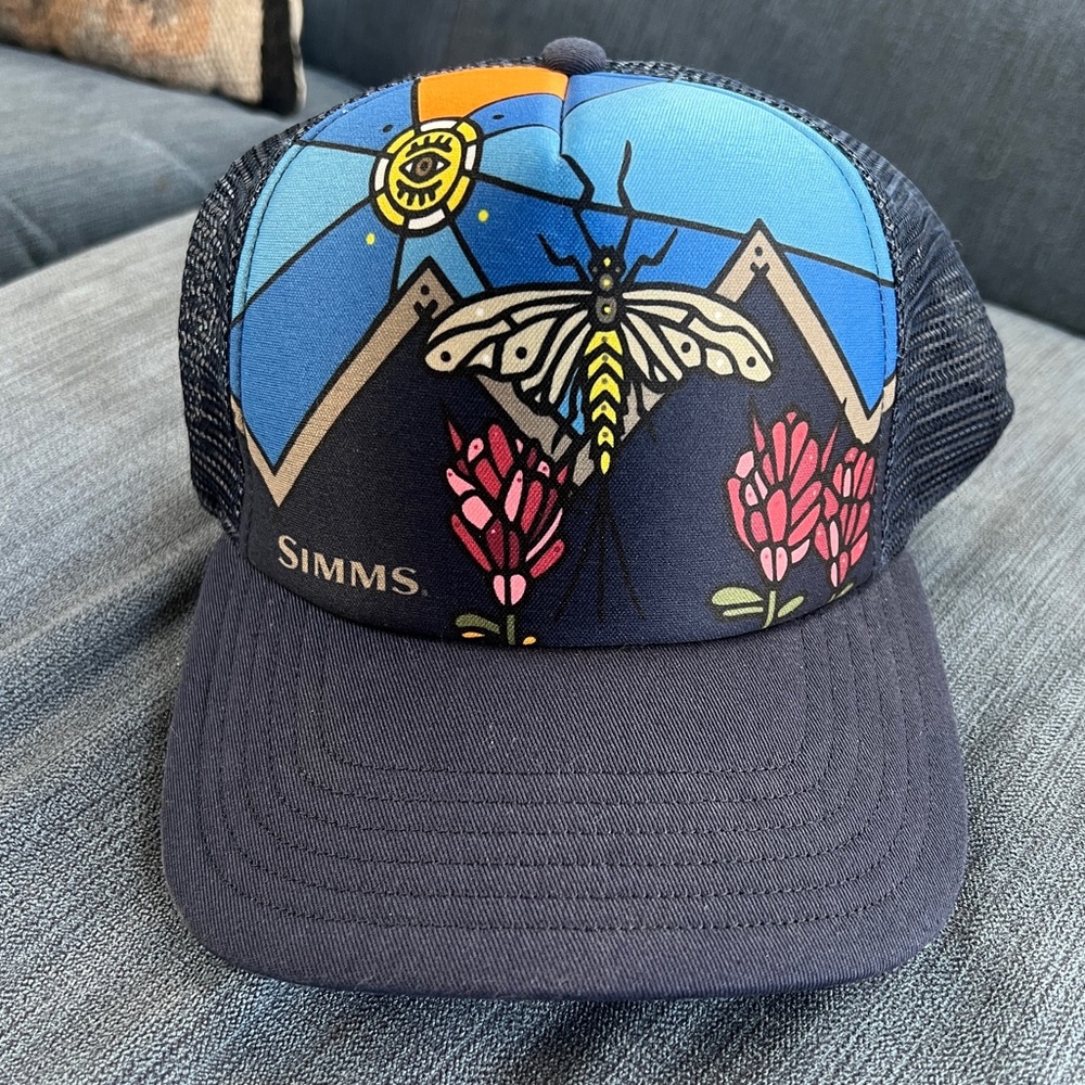 Simms Blue and Black Trucker Hat